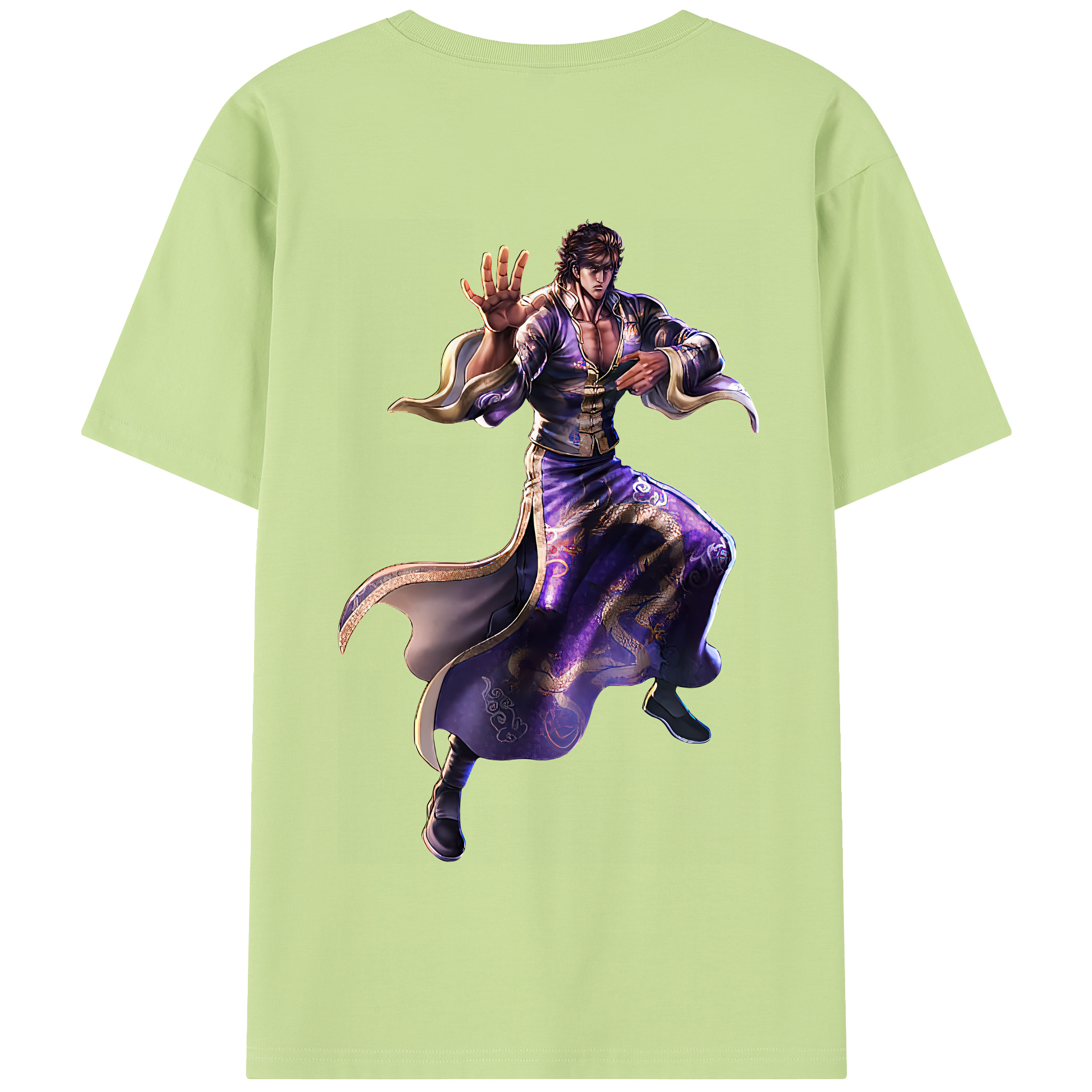 （画像用） 北斗の拳 Fist of the North Star 綿100％半袖Tシャツ（背面プリント）